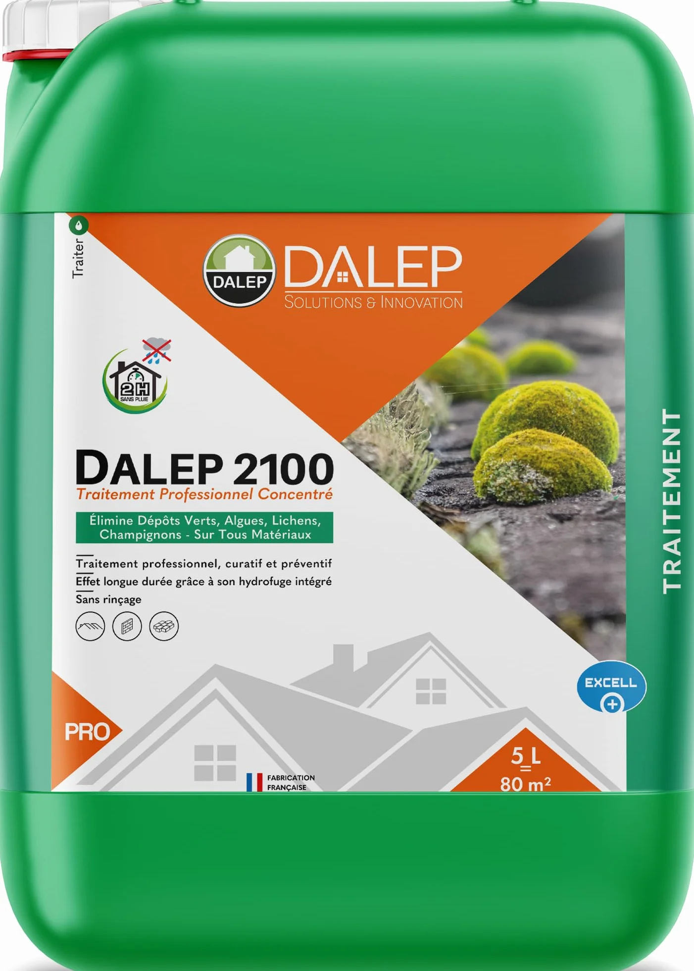 Dalep 2100 121 005 - Anti musgo concentrado profesional, bidón de 5 litros