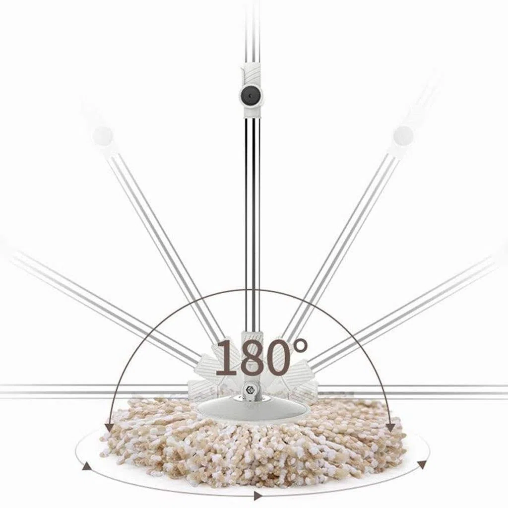 Juego de fregonas, Trapeador Giratorio de 360 Grados, trapeador con rociador for Limpieza Pisos, Juego Cubos giratorios Ruedas y Cabezales Microfibra for Inteligente