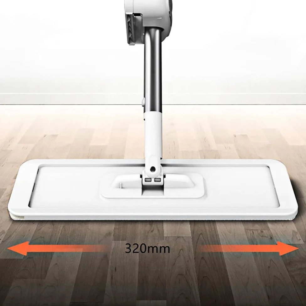 Trapeador de Corte Plano exprimidor Manos Libres para Lavar Pisos de Cocina y hogar, Limpieza con Cabezal de Repuesto de Microfibra (tamaño: 1 trapeador + 1 paño) (1 trapeador + 5 paños)