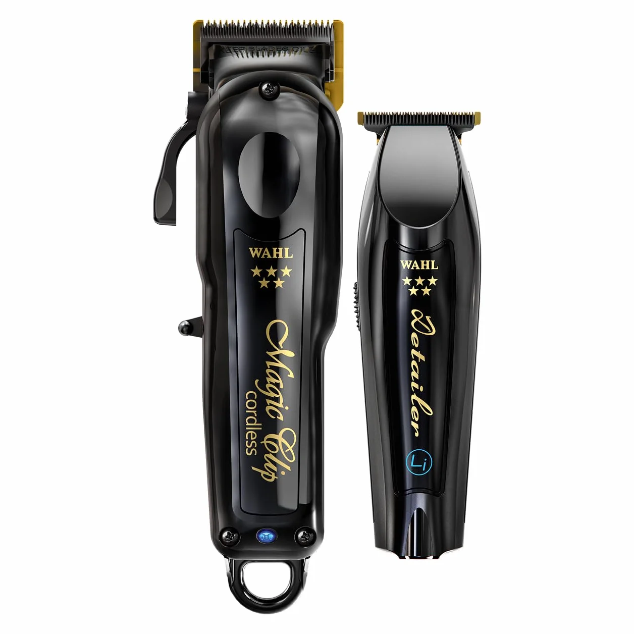 Wahl Cordless Barber Combo - Black Magic Clip & Detailer Li, Cuchillas de Titanio, 100 Minutos de Autonomía