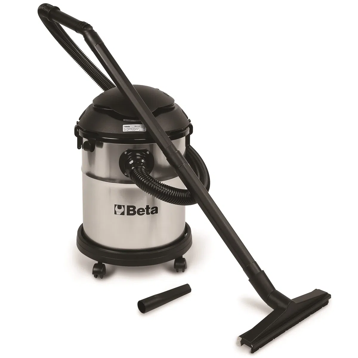 BETA 1870I Aspiradora de 20 litros para sólidos y líquidos, Acero Inoxidable, con Accesorios