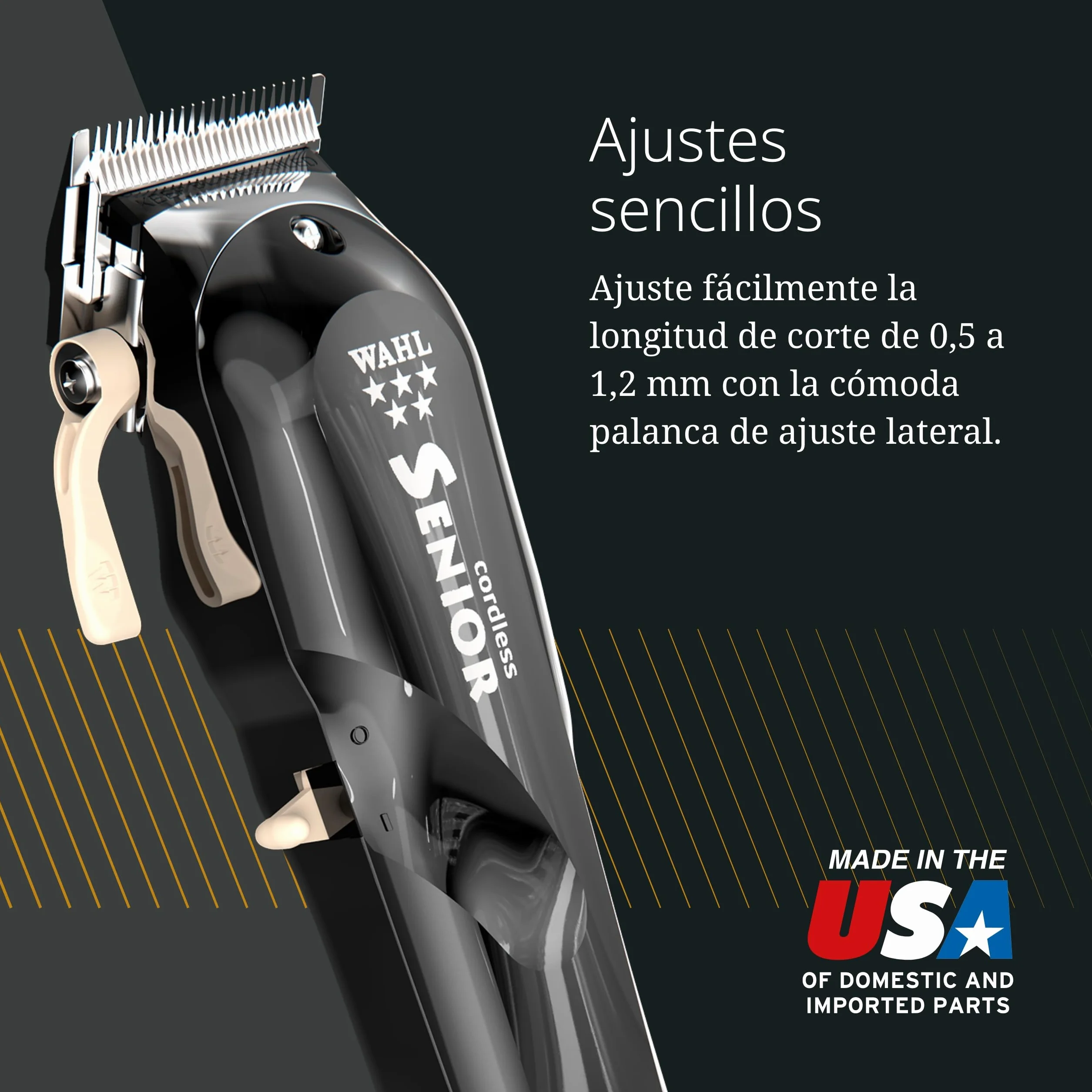 Wahl Cordless Senior Cortapelos Profesional Inalámbrico con Cable Máquina de Cortar Pelo Potente Rápida Corte de Precisión