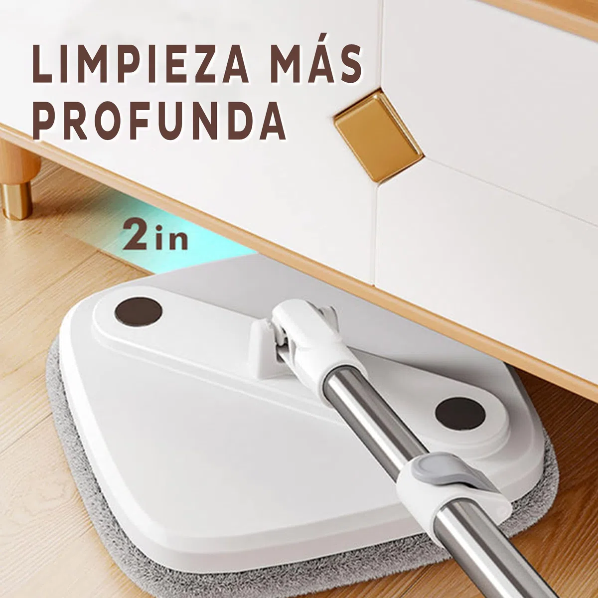 Joybos Sistema Easy Washing Square Spin Mop y Bucket con 4 Recargas