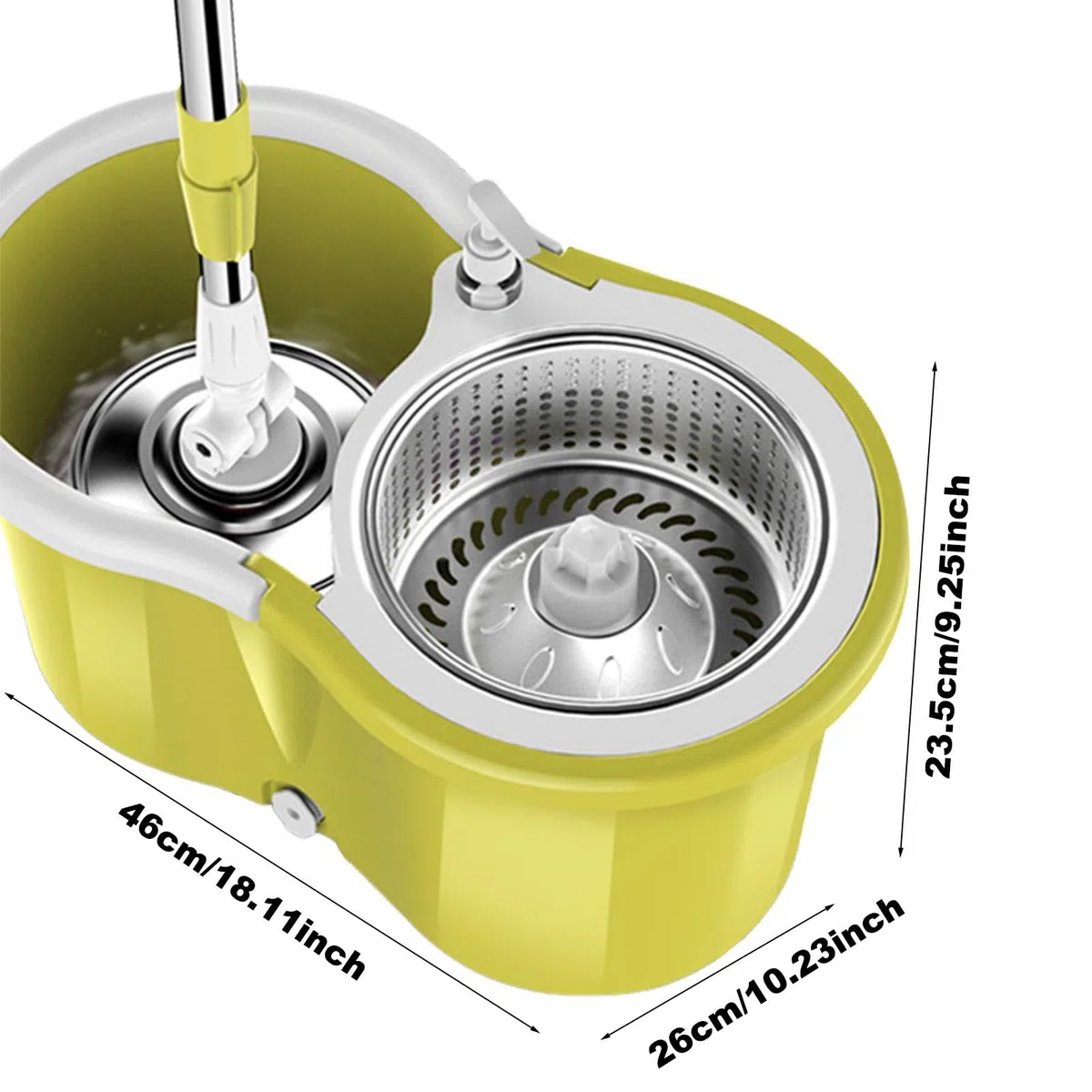 Mopa con cubo con centrifugador, fregona con cubo, juego de fregona | giratoria de 360 grados y , de limpieza para la limpieza del suelo, de limpieza de suelos versátil, juego de