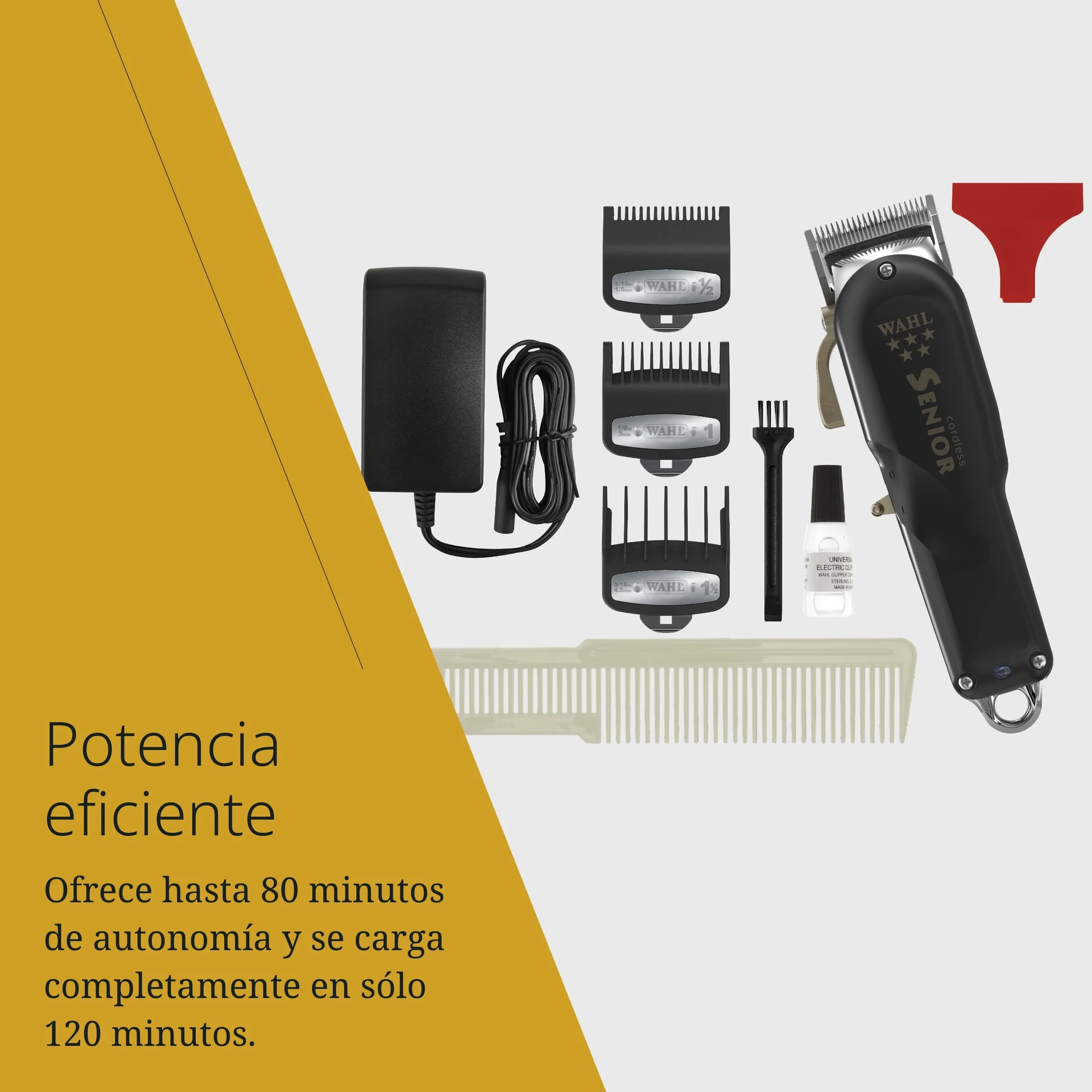 Wahl Cordless Senior Cortapelos Profesional Inalámbrico con Cable Máquina de Cortar Pelo Potente Rápida Corte de Precisión