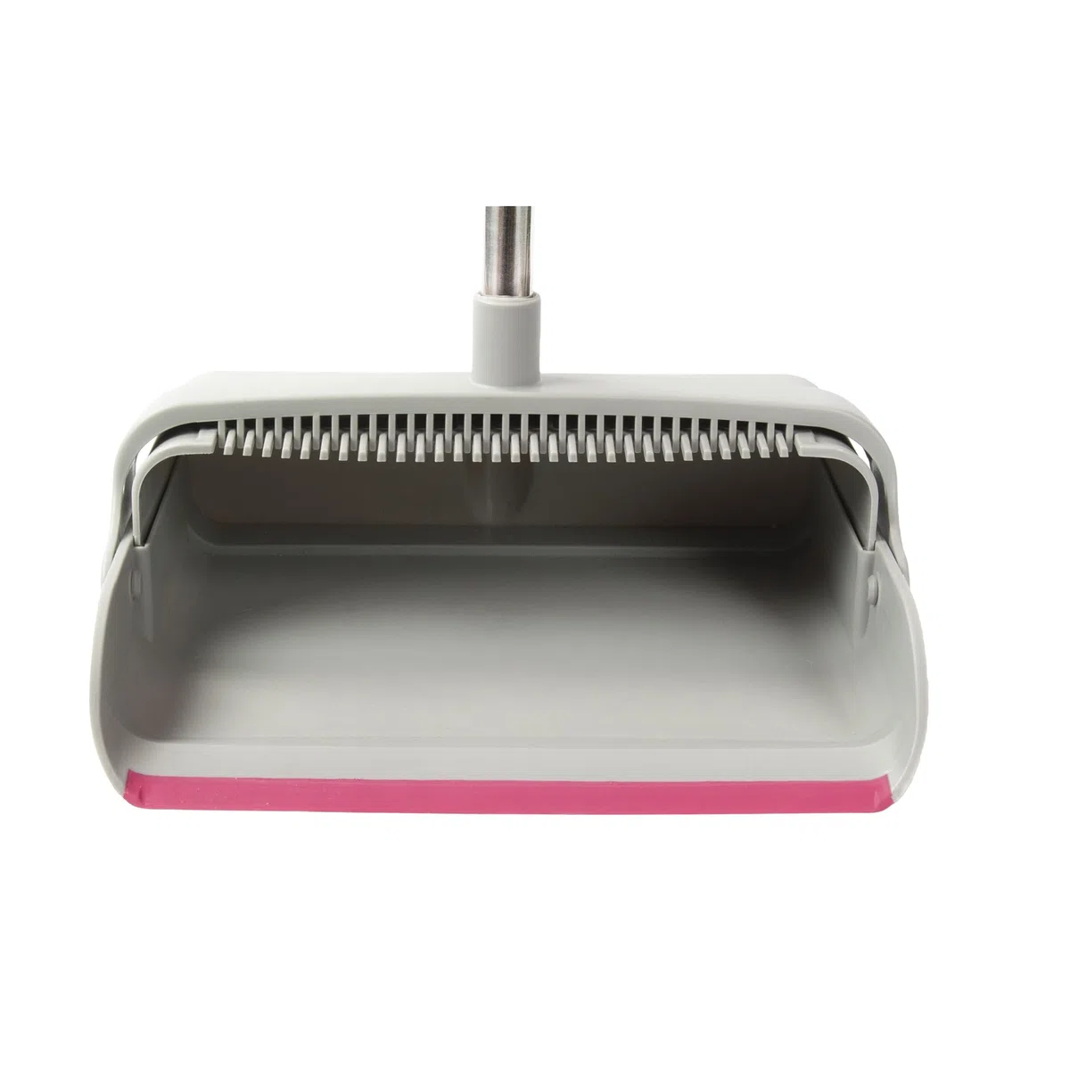 Conjunto Escoba y Recogedor Plegable – Ahorra Espacio – Pala con Plegado Anti-derrames – Dentado Limpia-Fibras – Cabezal Giratorio para rincones – Uso cómodo y Almacenamiento fácil
