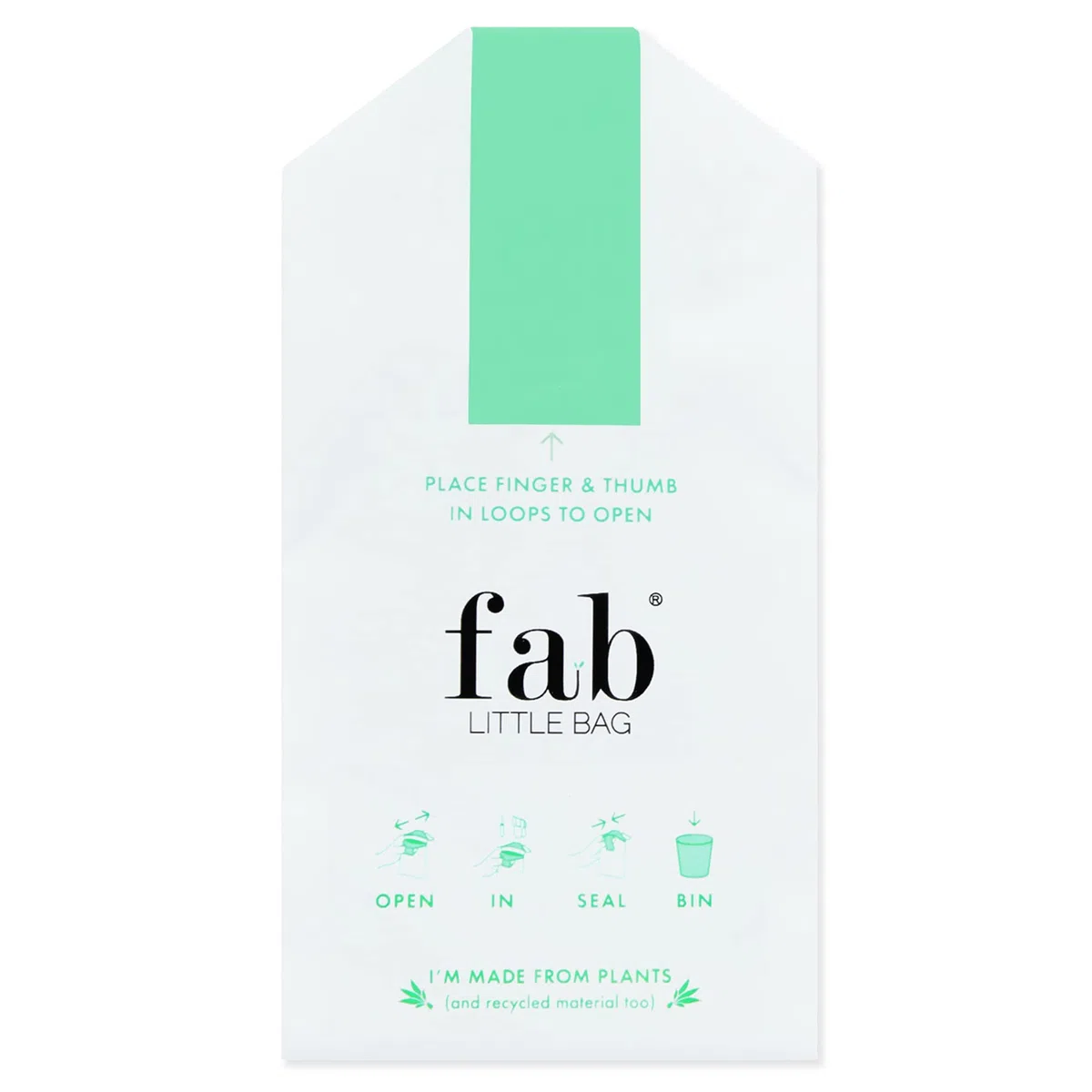 Fab Little Bag Bolsas Sanitarias - Paquete de Recambio de 200 Bolsas para Dispensador (Dispensador Vendido por Separado) - Evita Olores, No ensucia, Ecológico
