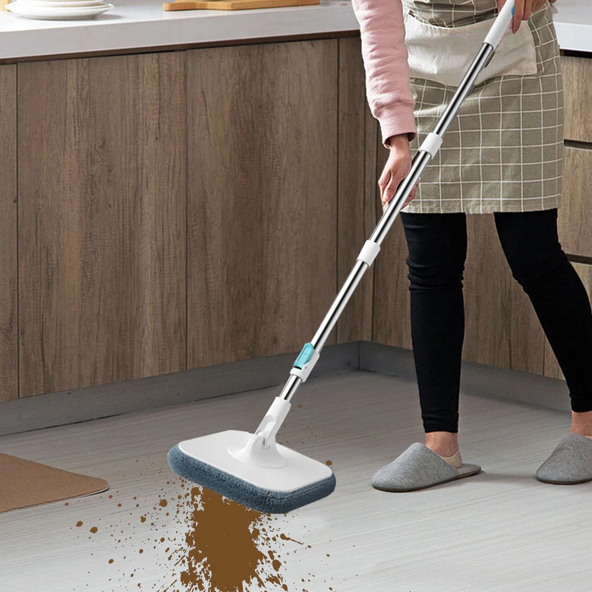 Fregona Y Cubo Utensilios De Limpieza Del Hogar Para Suelos | Cubo Con Escurridor Para Fregona Para Hogar Dormitorio Salón Comedor Baño Estudio Y Suelos De Madera Dura