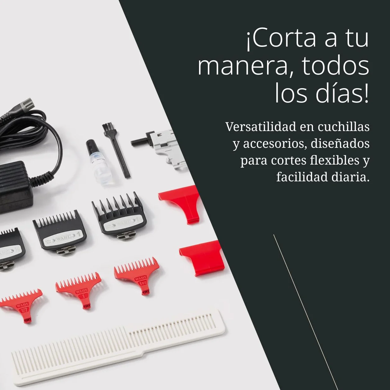 Wahl Cordless Barber Combo - Black Magic Clip & Detailer Li, Cuchillas de Titanio, 100 Minutos de Autonomía