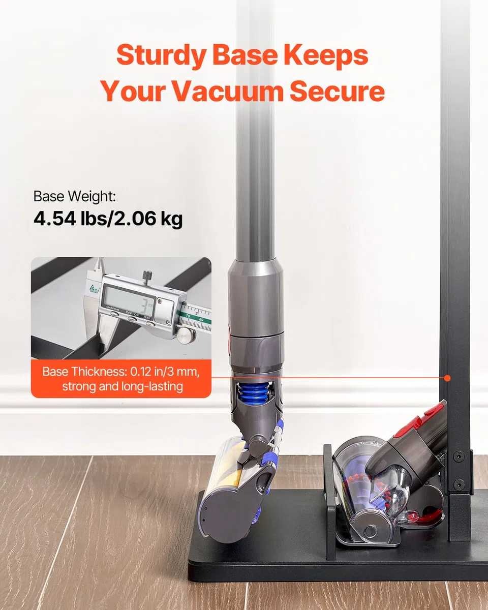 VEVOR Soporte de Aspiradora 1270 mm Compatible con Dyson V6 V7 V8 V10 V11 V15 Soporte Estable para Aspiradora con Ruedas para Aspiradoras Verticales Dyson DC30 DC31 DC34 DC35 DC58 DC59 DC62 D74