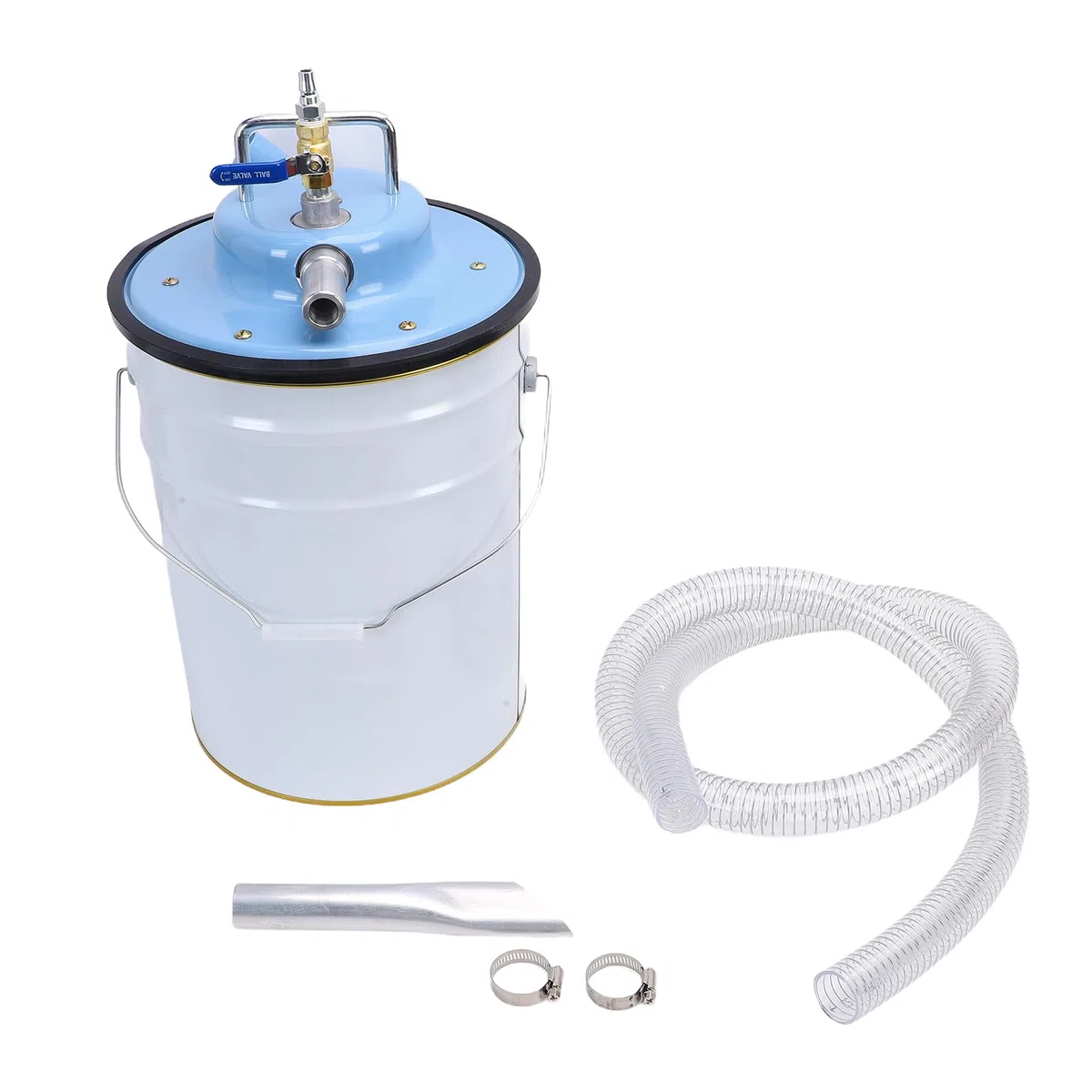 Yctze Aspiradora Neumática Aspiradora con Virutas de Metal con Virutas de Hierro Industrial en Seco y Húmedo de 20 litros con Bola Flotante Parada Automática para