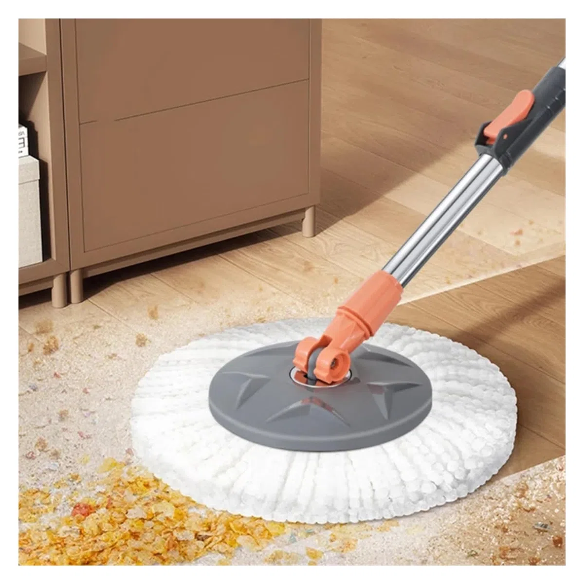 Juego de trapeador giratorio for lavado a mano perezoso, juego de cubo for trapeador desmontable con cubo, trapeador doméstico, trapeador giratorio de 360 ​​grados, limpieza del hogar(Mop Set - 3 Clot