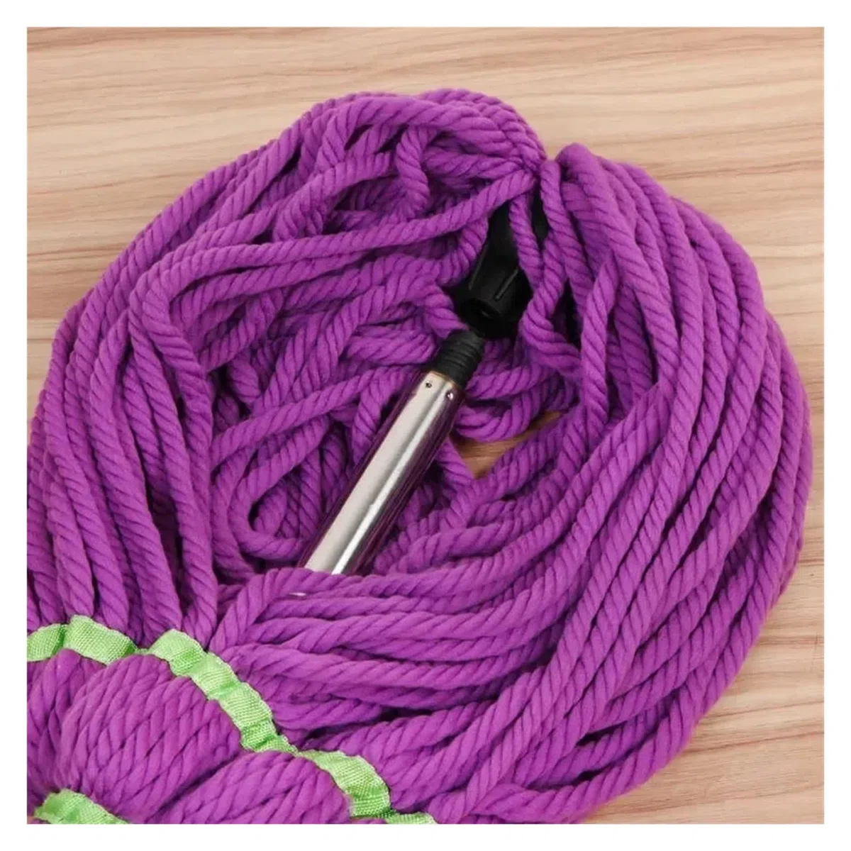 Trapeador giratorio autoexprimible de fácil manejo, trapeador de microfibra exprimido, cabezal de repuesto, trapeador seco y húmedo for limpieza de pisos de madera, azulejos y baldosas.(A mop head)