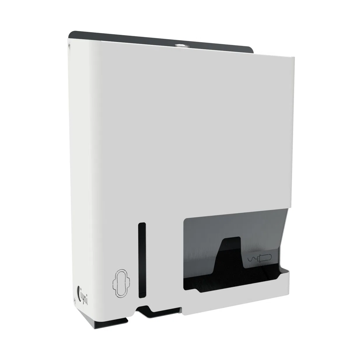 Dispensador de Protectores Higiénicos de Pared 2 Columnas Acero Inoxidable Blanco Antracita