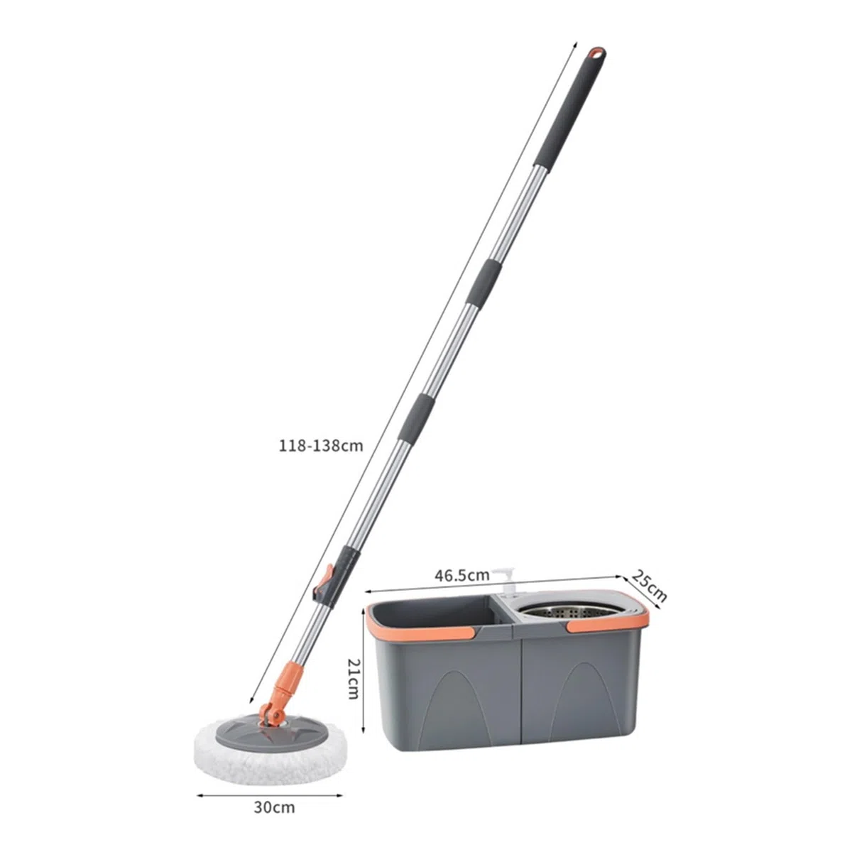 Juego de trapeador giratorio for lavado a mano perezoso, juego de cubo for trapeador desmontable con cubo, trapeador doméstico, trapeador giratorio de 360 ​​grados, limpieza del hogar(Mop Set - 3 Clot