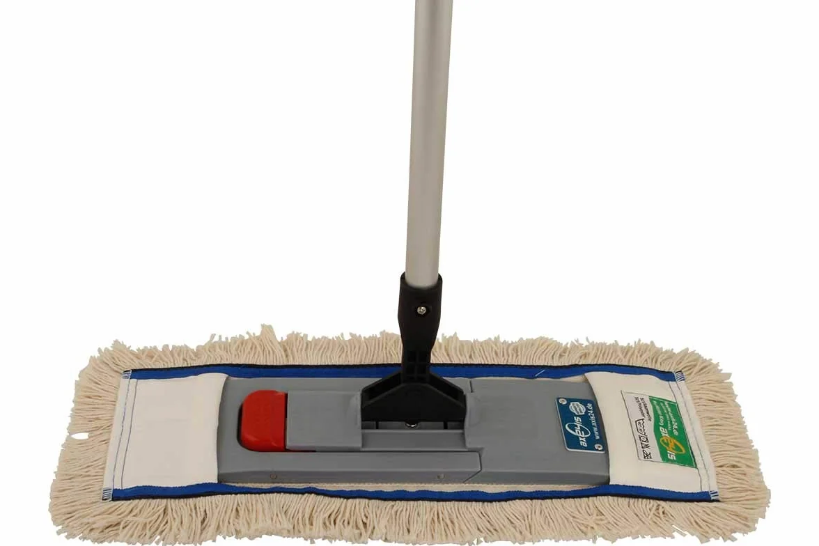 Carro de Limpieza Profesional 2X 25L, Prensa y Mopa Completa | Kit con cubos de segregación, soporte magnético, mango ergonómico y limpiadores de 1L para parqué, PVC y baldosas