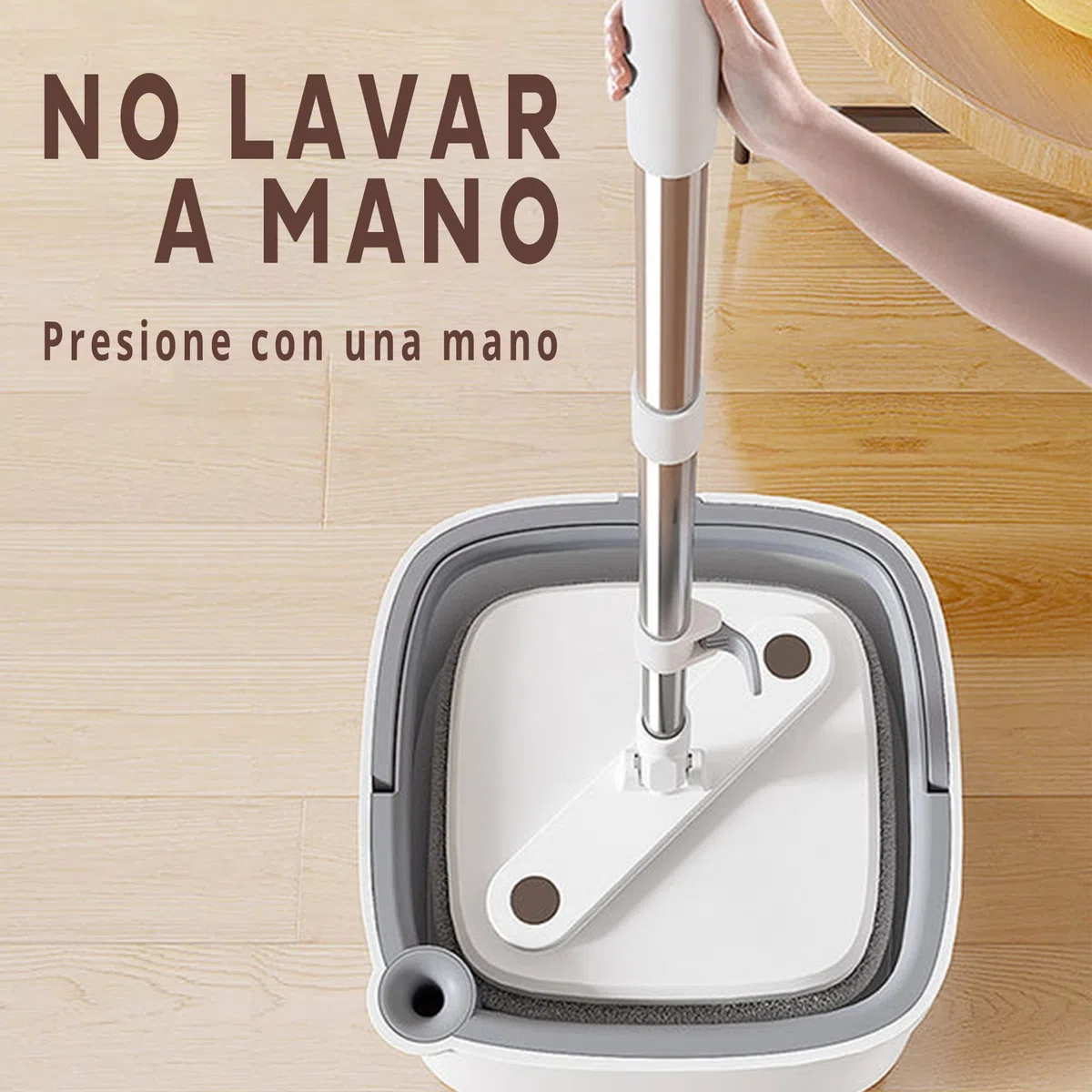 Joybos Sistema Easy Washing Square Spin Mop y Bucket con 4 Recargas