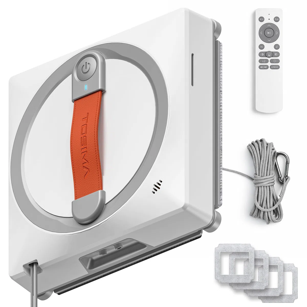 Tosima WA9C Pro Robot Limpiacristales - 4 boquillas, 6 Modos Inteligentes, adherencia Extra Fuerte, y Control Remoto